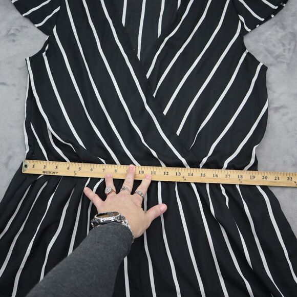 Clothing Obsessed Company Romper Womens 3XL Black Short Cap Sleeve V Neck Outfit - Picture 6 of 16